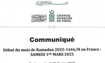 Communiqué – Début du mois de Ramadan 2025